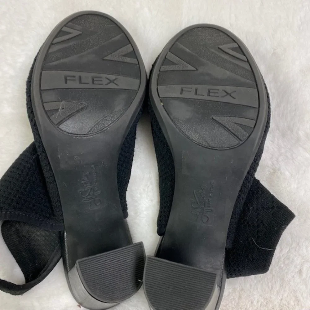 Life Stride Alita Peep Toe‎ Open Back Heels, size 6